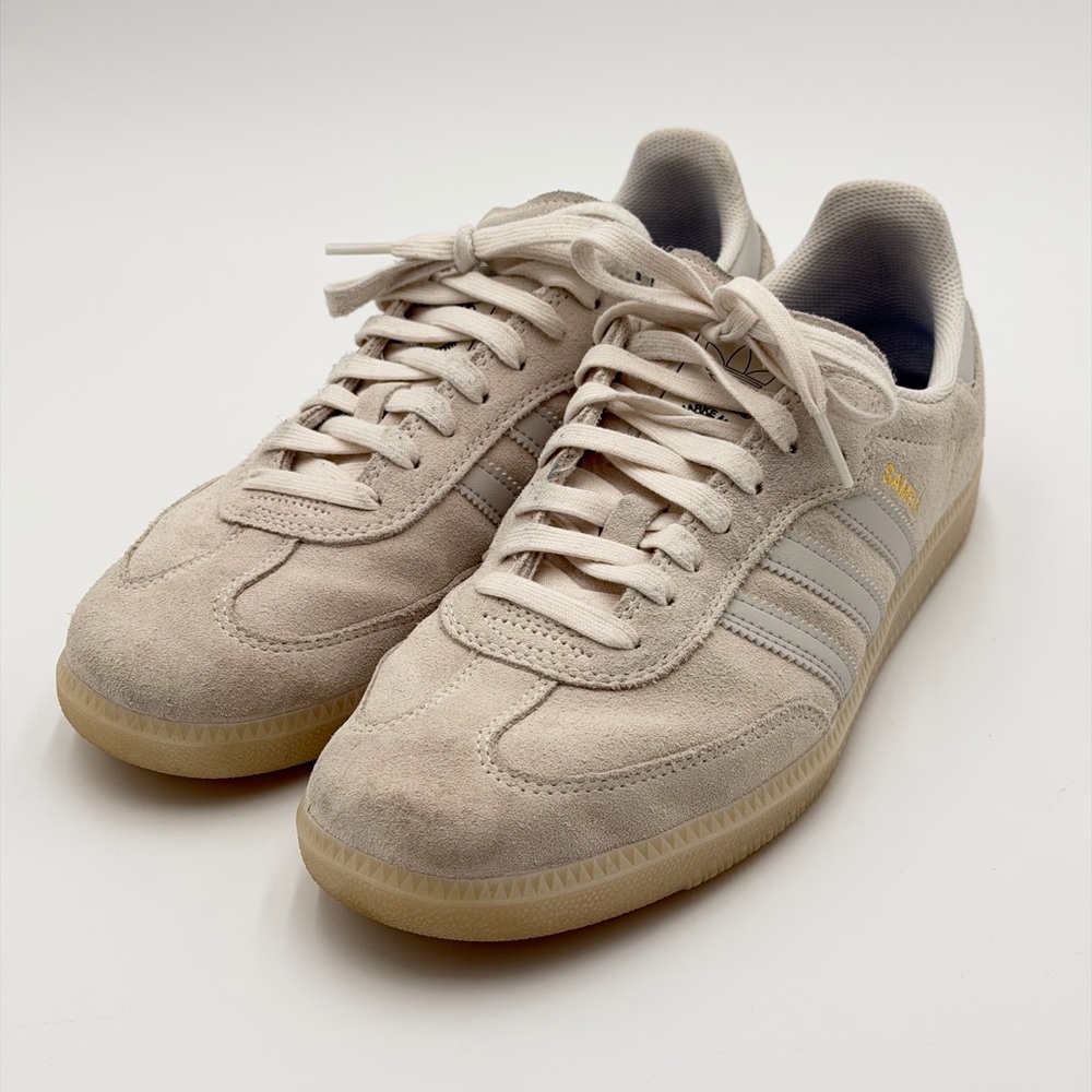 Adidas Samba Men's Cream Suede Sneakers Size 10.5